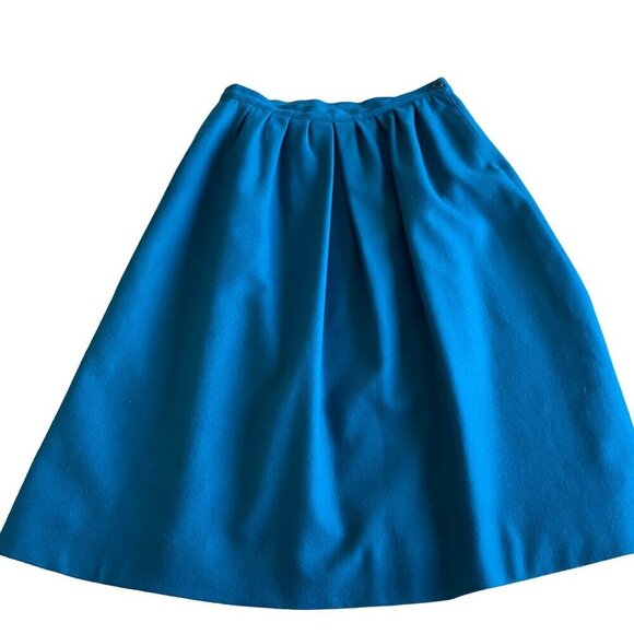 Pendleton 100% Virgin‎ Wool Skirt in Dark Treal Sz 12P Vintage Academia Career - Picture 3 of 12